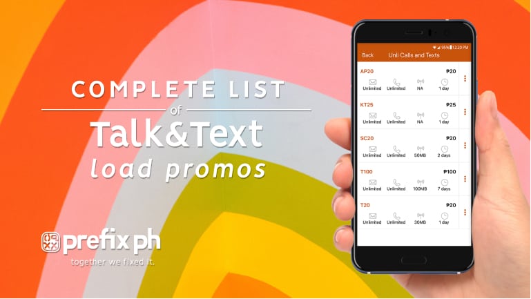 Complete List of Talk and Text load promos Complete List of Talk and Text load promos